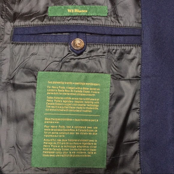 COPY - CANADA GOOSE W1 BLAZER X HENRY POOLE (Navy) - Picture 7 of 11